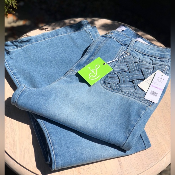 👯♀️ ✨HP✨ 🆕 HIGH WAIST FLARE Denim Jeans by Sam Edelman Size 32 - Picture 13 of 16